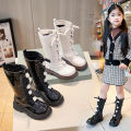 836 kids girls high shoes children fashion shoes high quality PU leather boots for 4 to 9 years. 