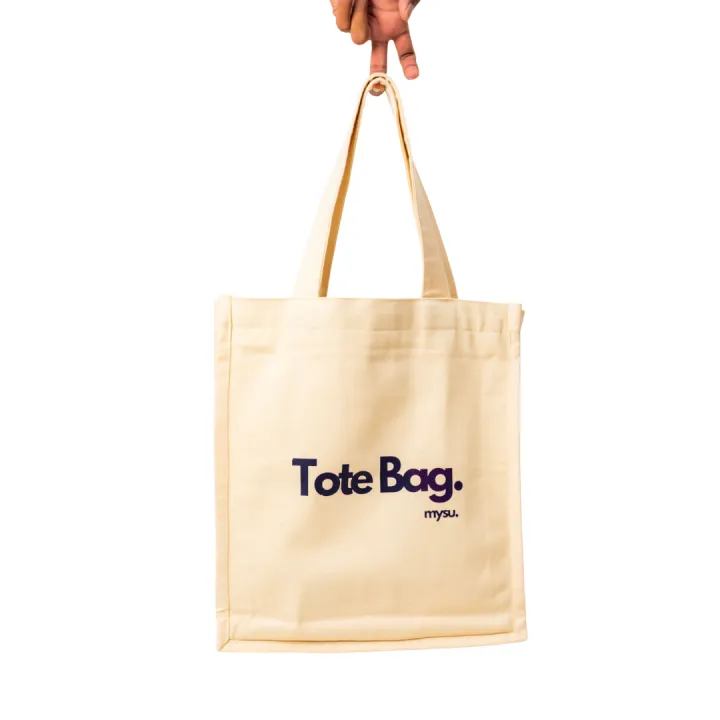 MYSU Heavy Duty Brown Eco Friendly Large Canvas Tote Bag with Zipper - 14.5 inches (L) * 3 inches (W) * 16 inches (H) - Holds up to 15kg
