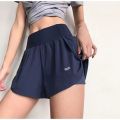 Sports Shorts for Women High-Waist Quick-Drying Breathable Double-Layer Thin Anti-Exposure Yoga Workout Slimming Shorts Summer New. 