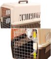 Large Pet IATA Approved Airline Travel Carrier Crate Pets Dog Cat Air Flight Box Checked Vet Visit Kennel Portable Foldable Breathable High Quality ABS PP Plastic Material Car Case Dogs Cats Medium Small Chrome Door Food Water Cup. 