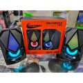 Hotmai HT-130 LED Light Multimedia USB 2.0 Speaker Compatible with Laptop / PC & Mobiles. 