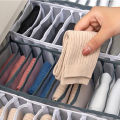 6/7/11 Grids Dormitory Closet Organizer For Socks Home Separated Underwear Storage Box Bra Organizer Foldable Drawer Organizer 1Pcs. 