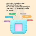 Flash card for kids baby Dual language smart educational card reader learning toy reading audio Early Education Device Children Gift Chinese English Card. 