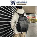 MENSPE Fashion Men’s Backpack Unisex Laptop Backpack Soft PU Backpack Business Travel Bag Waterproof Backpack Shoulder Bag College Commuting Backpack Leisure School Bag For Travel Study Business. 