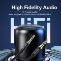 Vention 3.5mm AUX Cable Male to Male Audio Cable for Media Player MP3 MP4 Car Black Aluminum Alloy Amplifier Headphone Speaker 3.5mm jack Hi-Fi 1m 1.5m 2m 3m 5m. 