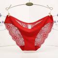 APIPEE Women Full Lace Panties High-Crotch Transparent Floral Bow Soft Briefs Underwear Culotte Femme. 