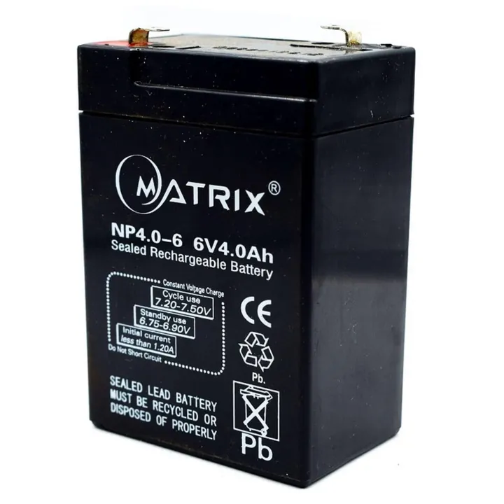 6V 4Ah Rechargeable Sealed Lead Acid Battery