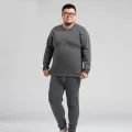 Cold-Proof Warm plus Size Fat People 300 Autumn Suit Thickened Fleece-lined Men's Thermal Clothes plus-Sized plus-Sized. 