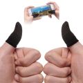 Finger Sleeves Mobile Game Free Fire Anti Sweat Breathable Professional Touch Screen Thumb Finger Sleeve Highly Conductive Gaming Gloves for All Smartphone, iOS Devices & Tablets PUBG Finger Gloves 1 Pair High Quality Carbon Fiber Material, Ultra-Thin,. 