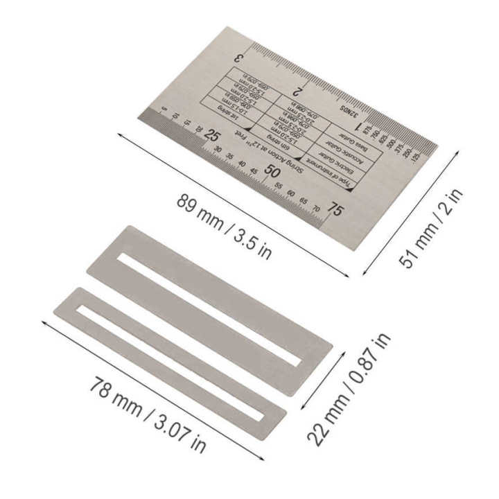 Guitar String Setup Gauge Ruler Bass Mandolin Banjo Measuring Luthier Tool