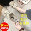 Half Slippers Home Indoor Room Cotton Slippers Closed Toe Old Beijing Sandals Women's Linen Outer Wear New Loafers Breathable. 