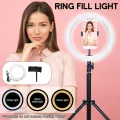Selfie Ring Light with 7ft Tripod Stand 10 Inch Selfie LED Light with Adjustable Phone Holder and 360° Rotatable Studio Camera for TikTok, YouTube, and Photography. 