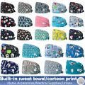 Dentistry Pet Medical Scrub Pharmacist Clinic Hat Dentist Lab Cap Nurse Surgical Working Caps Nursing Hats Cotton with Button. 