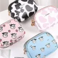 Cute Cow Pattern Coin Purse Women Card Wallet Students Double Pocket Zipper Bag ZH. 