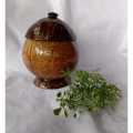 Coconut Shell Salt Container /Lunu poll katta/ Natural Eco-friendly Product for kitchen. 