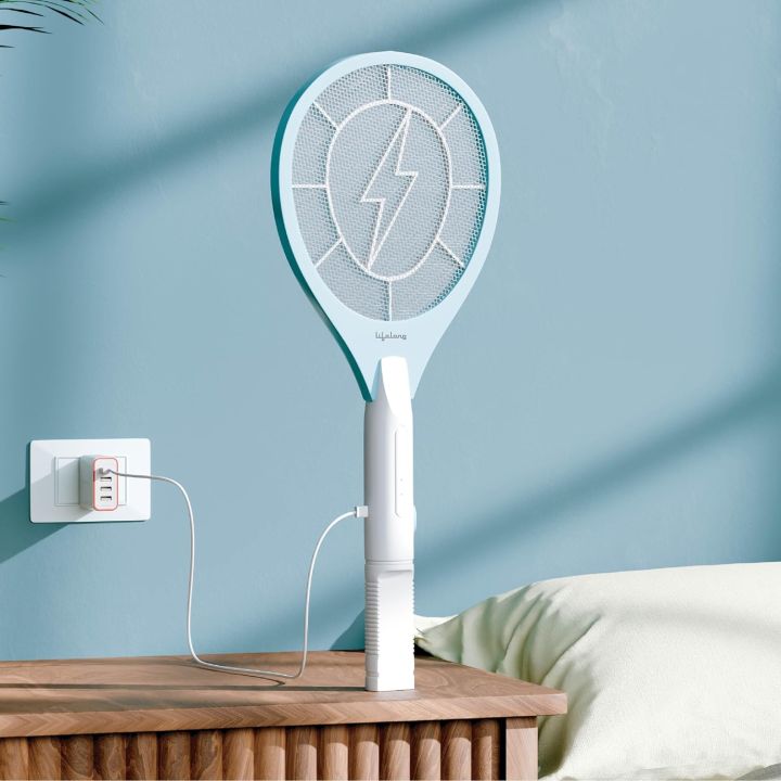 Rechargeable Electric Mosquito Racket Electric Fly Swatter Mosquito Bat ...