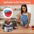【HOT】 Slow Cooker Divider Liner Reusable Leakproof Silicone Crockpot Divider Dishwasher Safe Cooking Liner For 6 Quart Pot. 