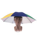 1pc Foldable Umbrella Hat Fishing Hiking Camping Beach Headwear Sun Cap Head Hat. 