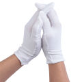 Lightweight white inspection cotton work high stretch gloves for coin jewelry. 