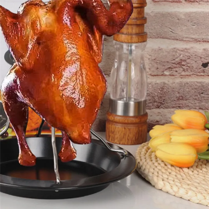 Chicken Roasting Rack with Non-Stick Baking Sheet,Sturdy Poultry Turkey ...