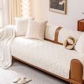 Modern Weaving Pattern Velvet Sofa Cushion Non-Slip Warm Sofa Seat Cover Cloth Wearproof Nordic Style Couch Mat Winter. 