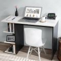 VTEC FURNITURE Modern Computer Table | Study Table with 3 Tier Bottom Storage & Open Bookshelf Lower Storage. 