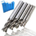 Straight Shank 4 Flute End Mill Cutter CNC Drill Bit Tools 4/6/8/10/12mm 5 Pcs. 