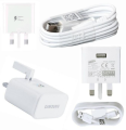 Samsung 3-Pin Fast Charger - 5V/2A Adapter with Micro USB Cable, High-Speed Charging. 