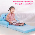 Toddler Armrest Chair Bed Fold Out To Lounger Triple Folding for Reading for Kids. 