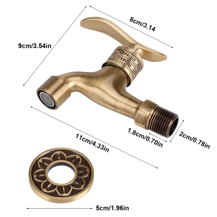 Antique%20Style%20Brass%20Washing%20Machine%20Faucet%20Wall%20Mount%20Laundry%20Cold%20Water%20Tap%20Bathroom%20Use%20-%20Image%209