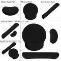 【IKE】Comfortable Wrist Support Ergonomic Mice Mat Mouse Mat Keyboard Pad Wrist Rest Memory Foam. 