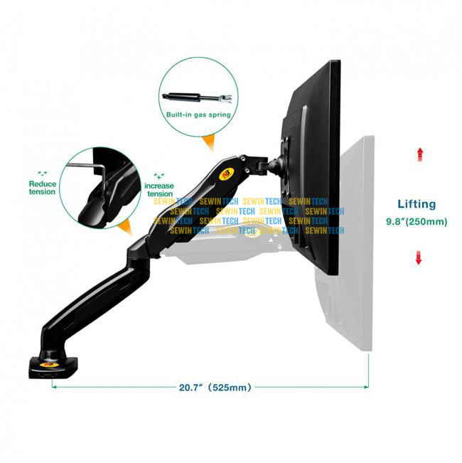 NB%20F80%20-%20Single%20Monitor%20Arm%20Full%20Motion%20Swivel%20Monitor%20Mount%20with%20Gas%20Spring%20for%2017''-30''%20Monitors%20Height%20Adjustable%20Single%20Arm%20Monitor%20Mount%20Bracket%20-%20Image%205