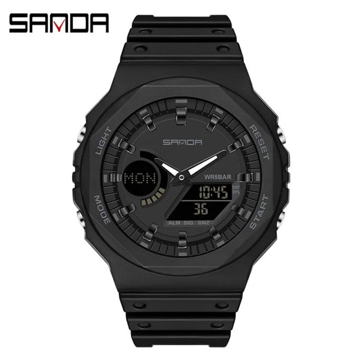 SANDA%206016%20New%20Sports%20Watch%20Chronograph%20Running%20Second%20Luminous%20LED%20Display%20Quartz%20Watches%20Mens%20Waterproof%20Relogio%20Masculino%20-%20Image%206