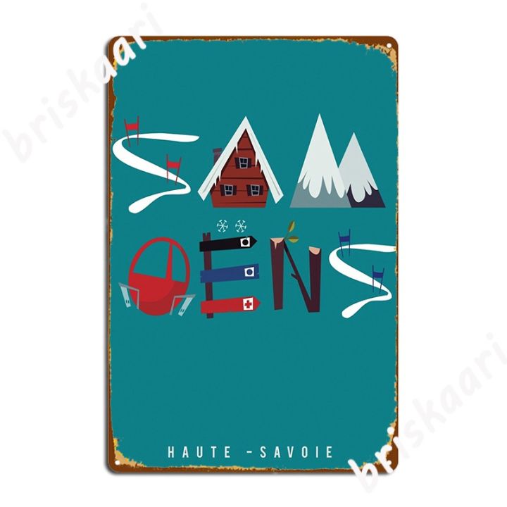 Samoens Poster Metal Plaque Poster Club Classic Mural Painting Cave Pub ...