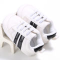 Radiant Newborn Baby Sneakers Fashion Stripe Print Non-Slip Soft Sole Crib Shoes for Boy and Girl. 