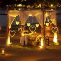 Fairy Curtain Light Love Heart Style Battery Powered Wire String Lights Suitable for Valentine's Day Wedding Birthday Decoration. 