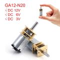 GA12 N20 DC 12V (Support 6V 3V) Mini Gear DC Motor 30 50 80 100 200 300 400 500 600 800 1000 2000 3000 4000 RPM Bracket Encoder. 