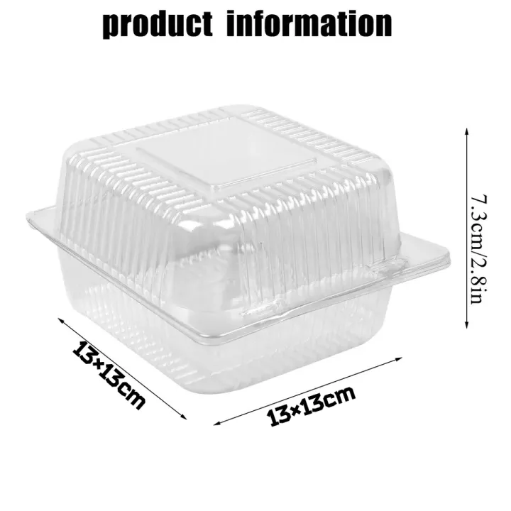 25%20Pieces%20Clear%20Transparent%20Hinged%20Plastic%20Container%20Disposable%20Single%20Compartment%20Take%20Out%20Togo%20Boxes%20For%20Multi%20Purpose%20Usage%20Boxes%2013x13cm%20-%20Image%208