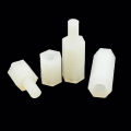 25X M2 M2.5 M3 M4 Black White Nylon Plastic Hex Hexagon Coupling Connector Joint Column Standoff Spacer Bolt for Motherboard. 
