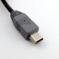 【VogueVenture】1pc Mini USB Type B 5 Pin Male To Micro B Male 5 Pin Converter OTG Adapter Lead Data Cable 25cm. 
