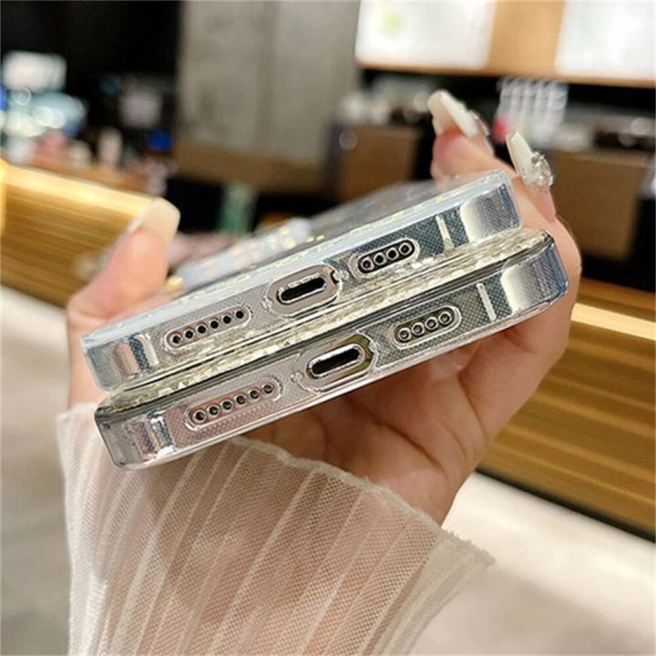 HODON%20Bling%20Glitter%20Diamond%20Lattice%20Rhinestones%20Sequins%20Phone%20Case%20For%20iPhone%2015%2012%2013%2014%20Pro%20Max%2015%20Plus%20Cases%20Electroplated%20Sparkling%20Protection%20Back%20Cover%20-%20Image%205