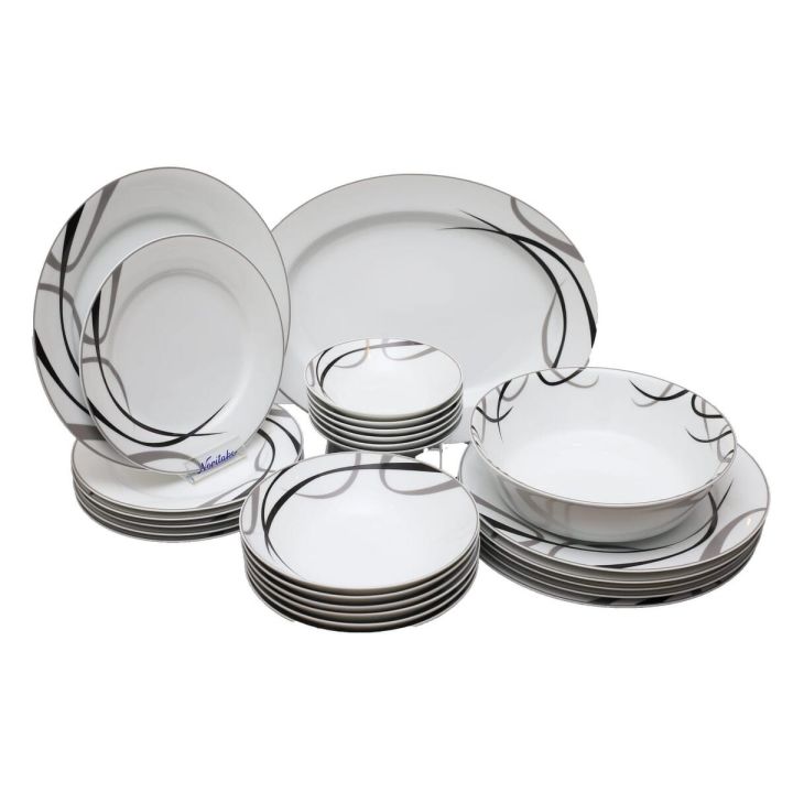 Platinum Strips Rattota 26pc Dinner Set - R3554