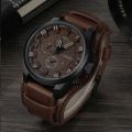 Curren Analog Movement Fashionable Leather Stripe Casual Party Gents Men Boys Elegent Watch. 
