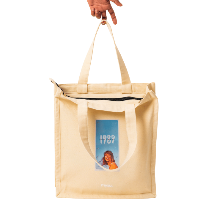 Heavy Duty Brown Eco Friendly Large Canvas Tote Bag with Zipper - 14.5 inches (L) * 3 inches (W) * 16 inches (H) - Holds up to 15kg