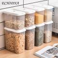 Kitchen Organization Transparent Sealed Grain Storage Container with Filter Double-open Lid for Home 1.2l/1.8l Food Storage Box. 