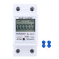 Single Phase Energy Meter LCD display white Din-rail. 