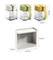 Seasoning bottle kitchen household seasoning box set salt monosodium glutamate seasoning glass seasoning bottle hanging seasoning with spoon combination.. 