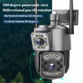 FREE SD SC03 Dual 6MP | 4G Sim HD Wireless Dual lens CCTV Camera 360 view with HD Infrared Night Vision Indoor/Outdoor. 