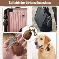 Airtag Holder Keychain-Genuine Leather Holder, Handmade Air Tag Case Scratch-Resistant Key Chain Ring Dog Collar,Luggage Cover. 