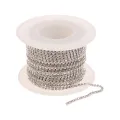 1Roll 10M 2.0mm Glitter Crystal Rhinestone Chain Sew-On Glue-On For Clothes DIY Garment Accessories Trim Cup Chain. 